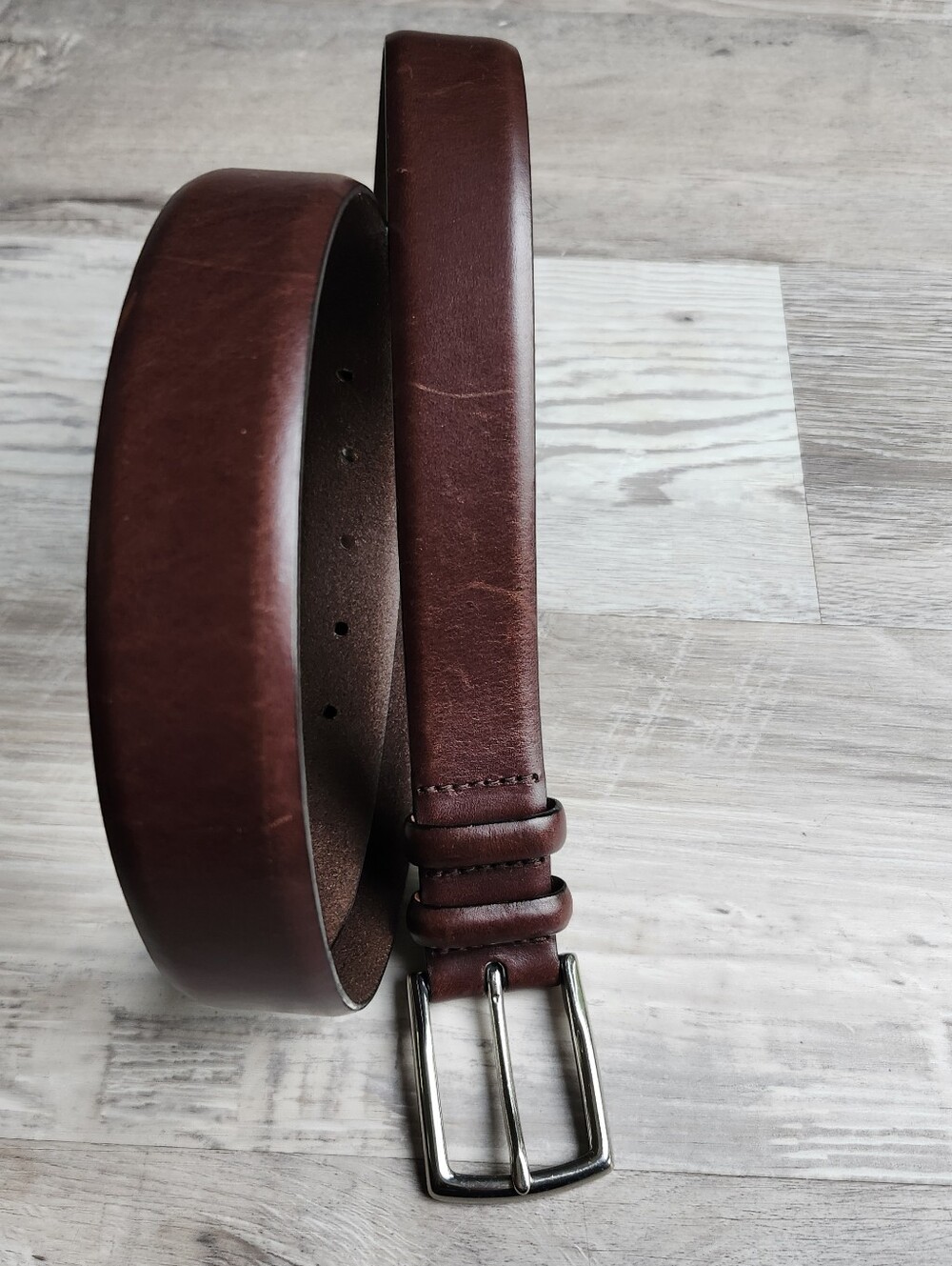 Polo Ralph Lauren Men's Brown Leather Belt Size 38/95 Solid Brass Buckle